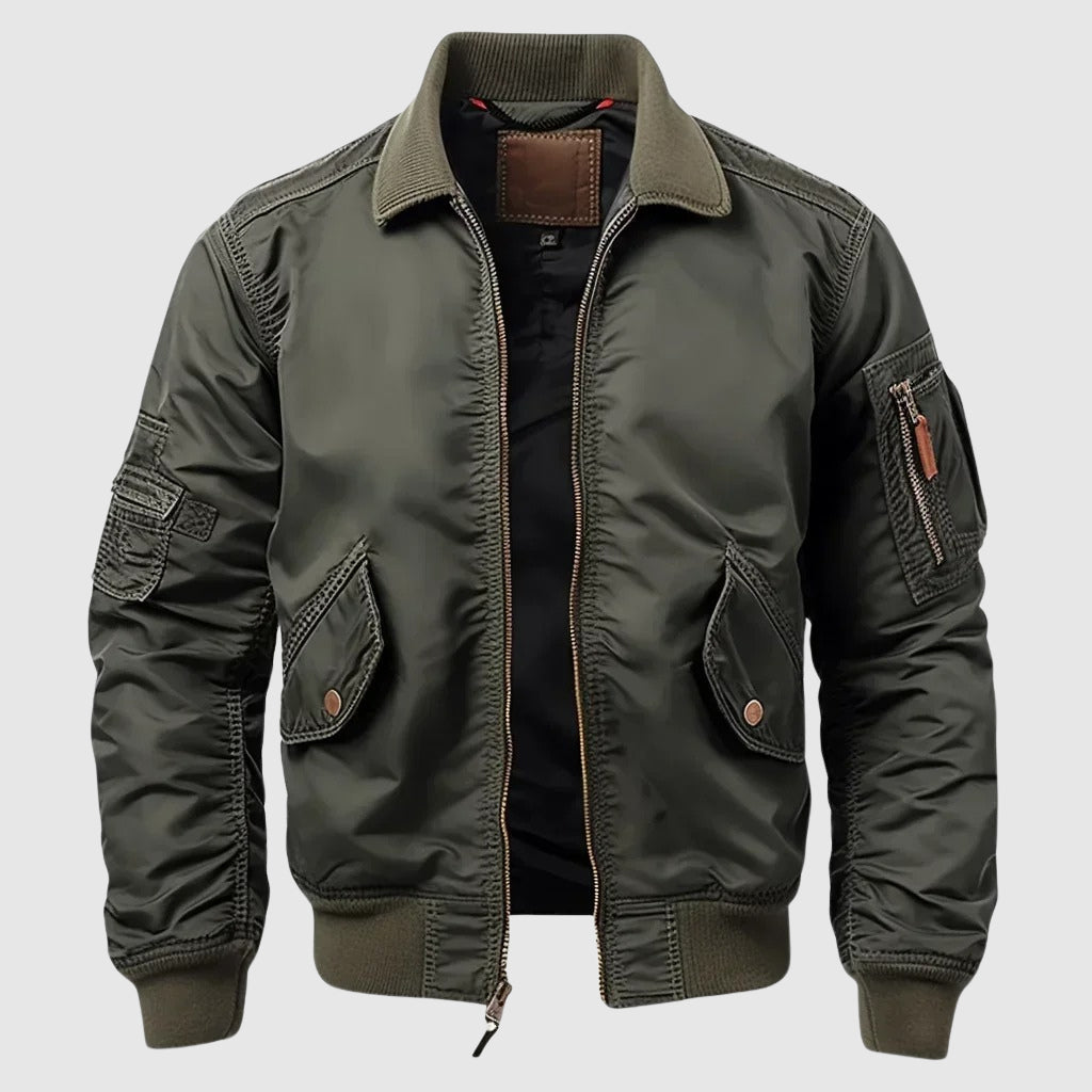 Giacca bomber da uomo | Calda e resistente | Tasche multiple