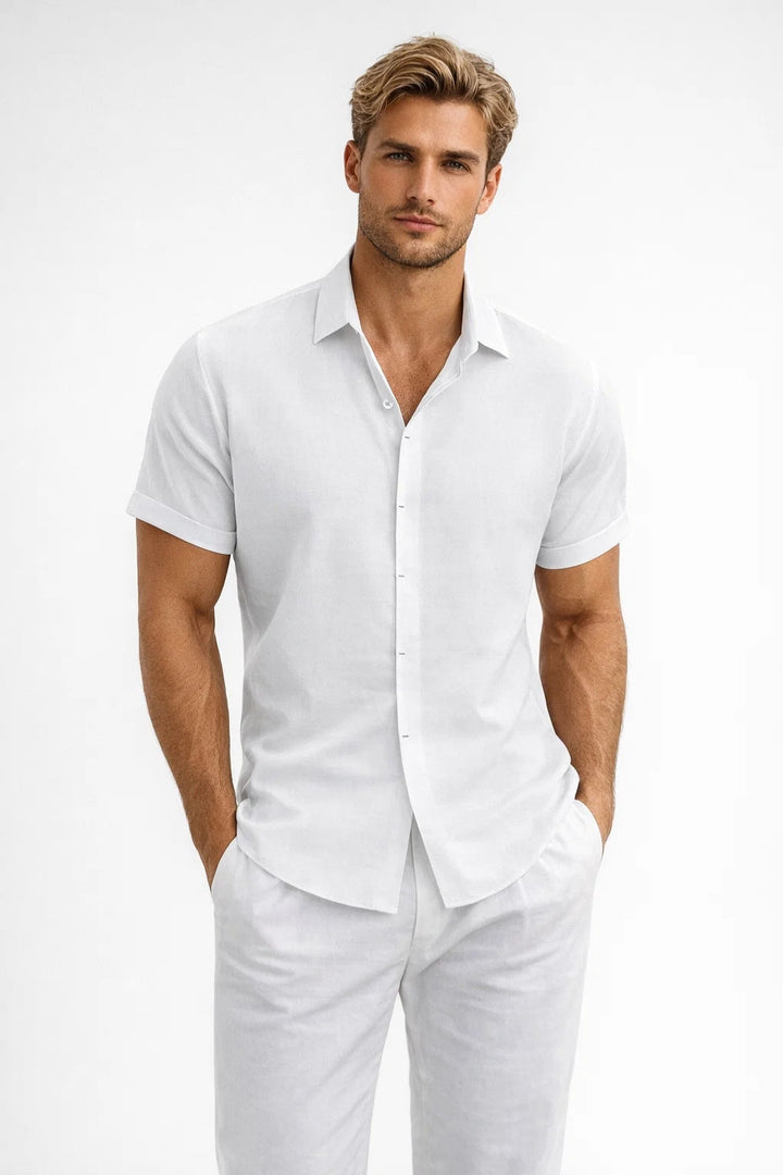 Camicia da uomo a maniche corte | Casual e comoda | Con colletto | Estiva