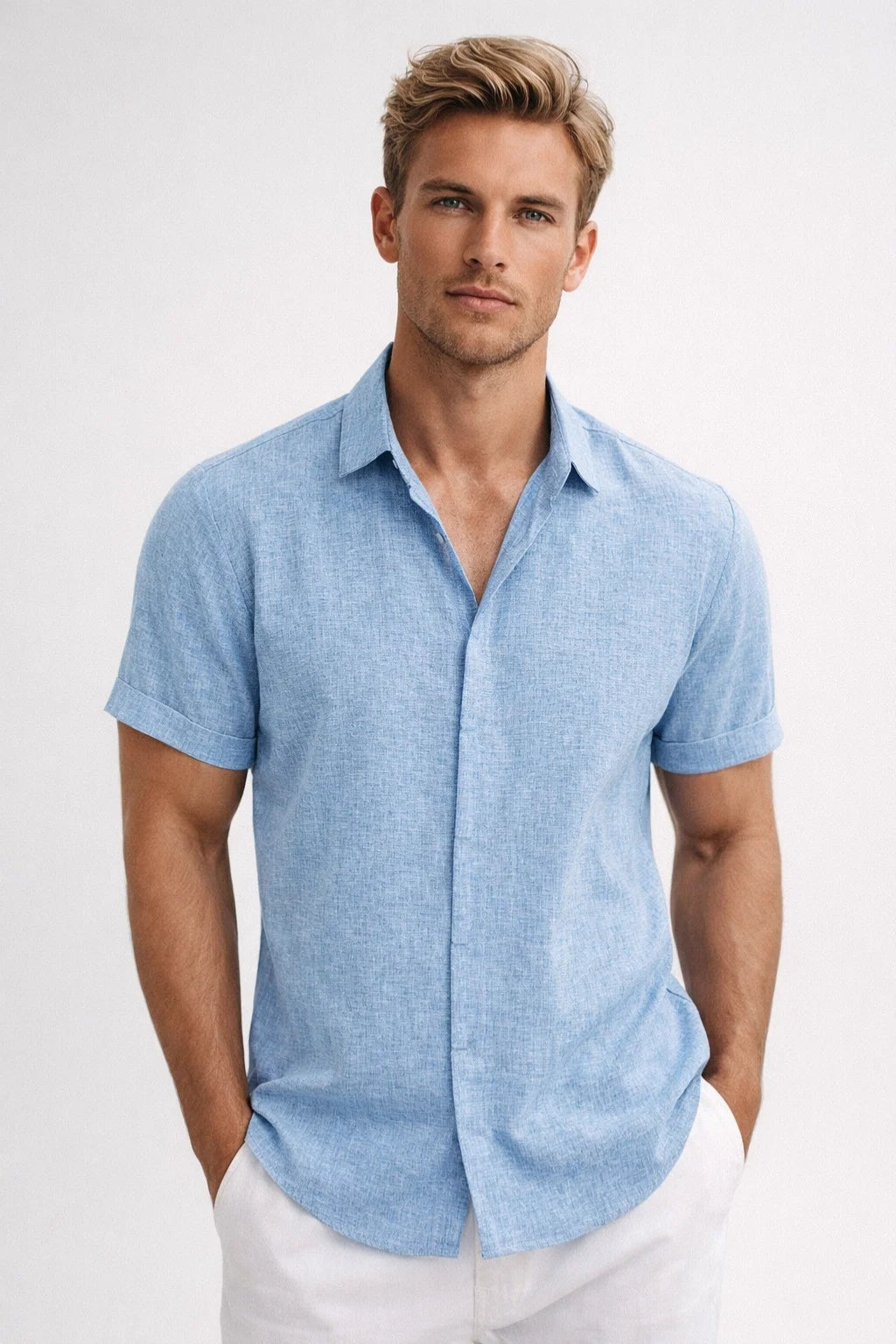 Camicia da uomo a maniche corte | Casual e comoda | Con colletto | Estiva