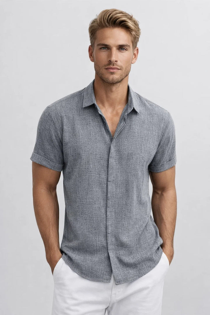Camicia da uomo a maniche corte | Casual e comoda | Con colletto | Estiva
