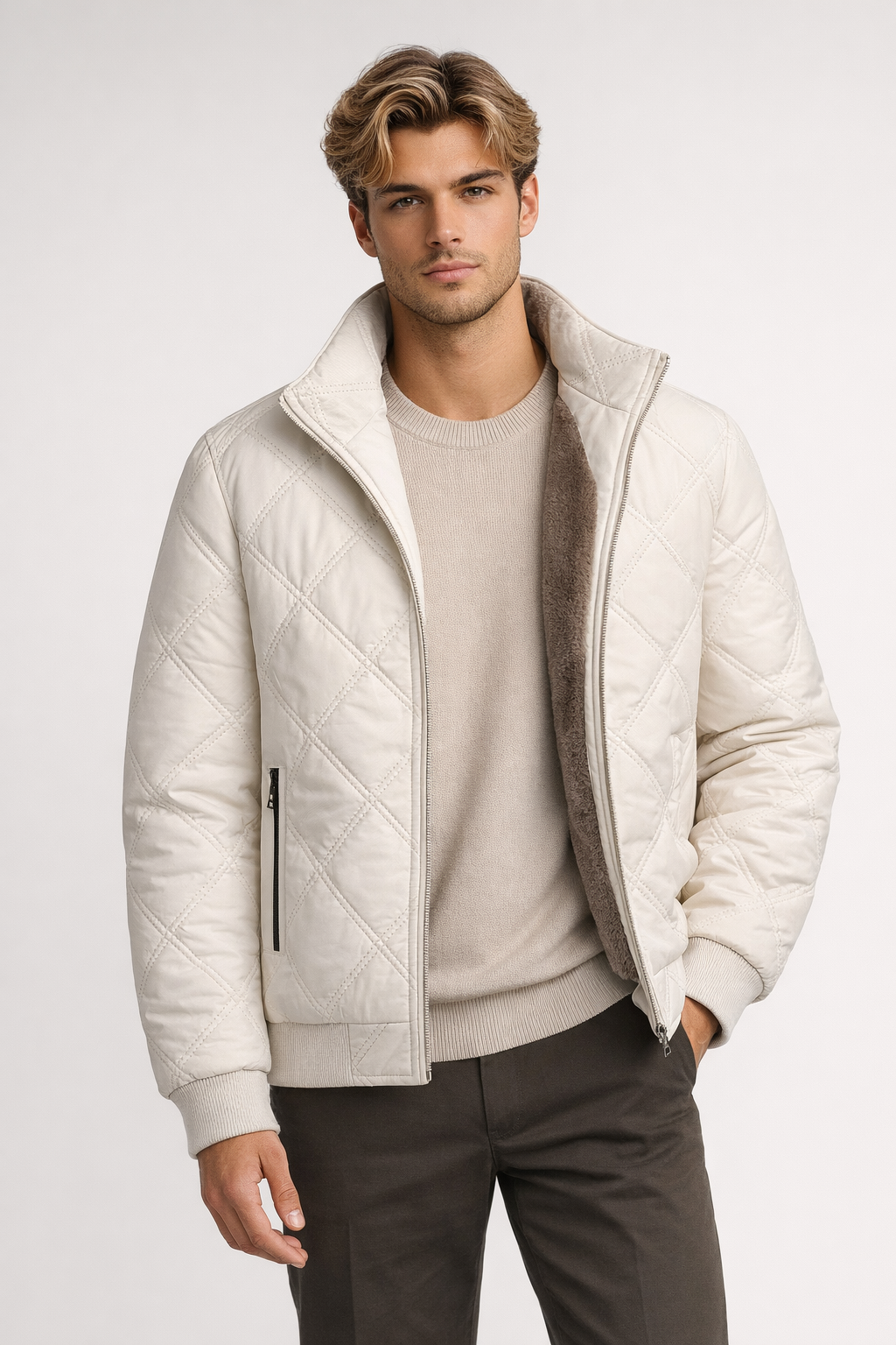 Giacca Uomo | Classico | Collo Alto | Inverno