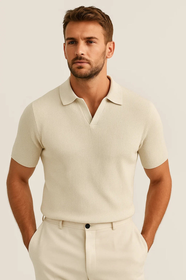 Polo da uomo | Trama a coste | Leggero | Estivo | Vestibilità comoda