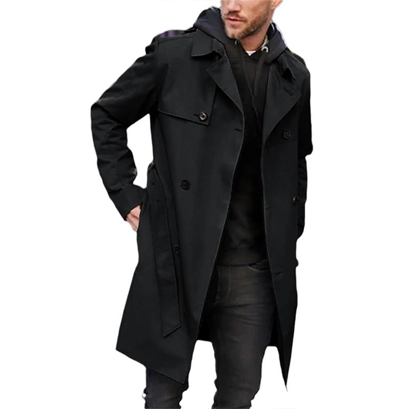 Trench coat da uomo | Classico & Raffinato | Con Collo a Revers & Cintura | Per Ogni Occasione