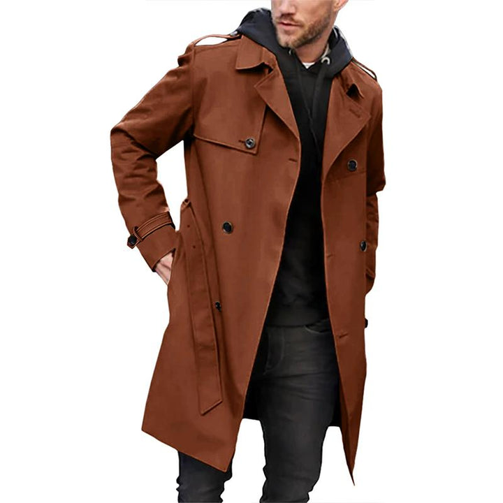 Trench coat da uomo | Classico & Raffinato | Con Collo a Revers & Cintura | Per Ogni Occasione