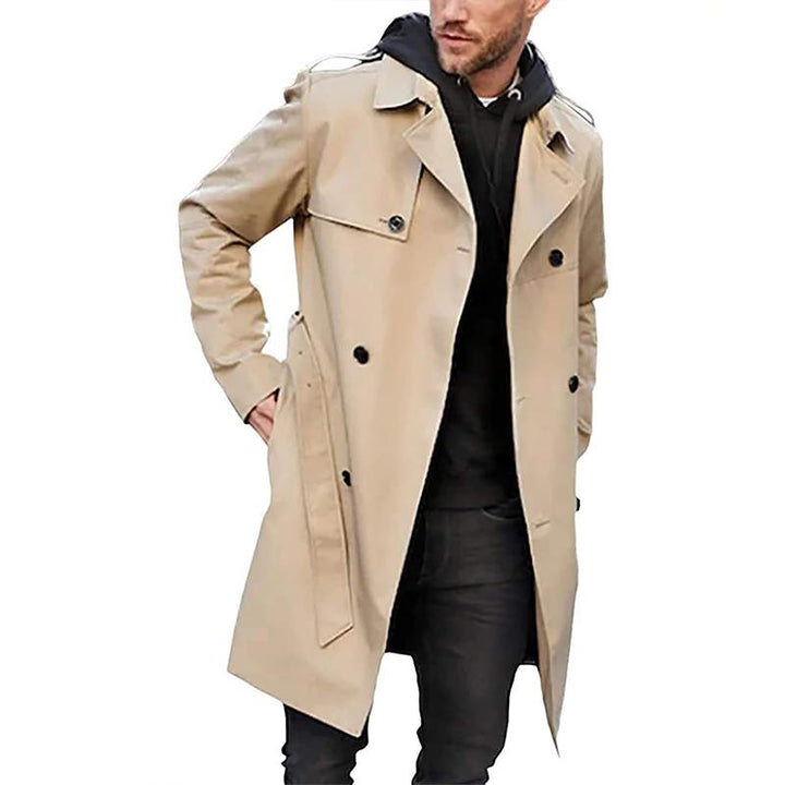 Trench coat da uomo | Classico & Raffinato | Con Collo a Revers & Cintura | Per Ogni Occasione