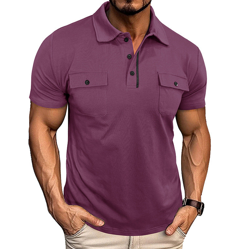 Polo da Uomo | Chiusura a Bottoni & Colletto a Revers | Con Taschino | Leggero & Elegante
