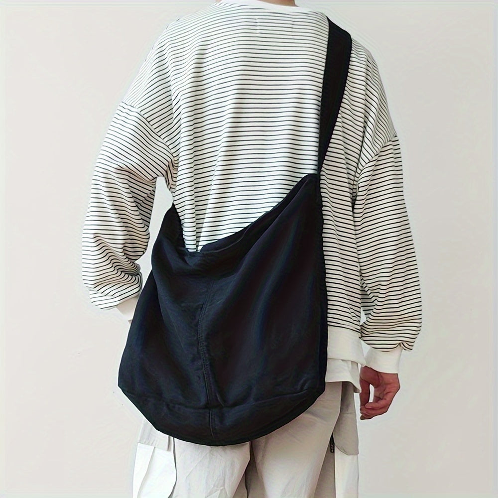 Borsa a Spalla da Uomo | Borsa a Tracolla in Canvas | Cintura Larga Regolabile | Minimalista e Sostenibile
