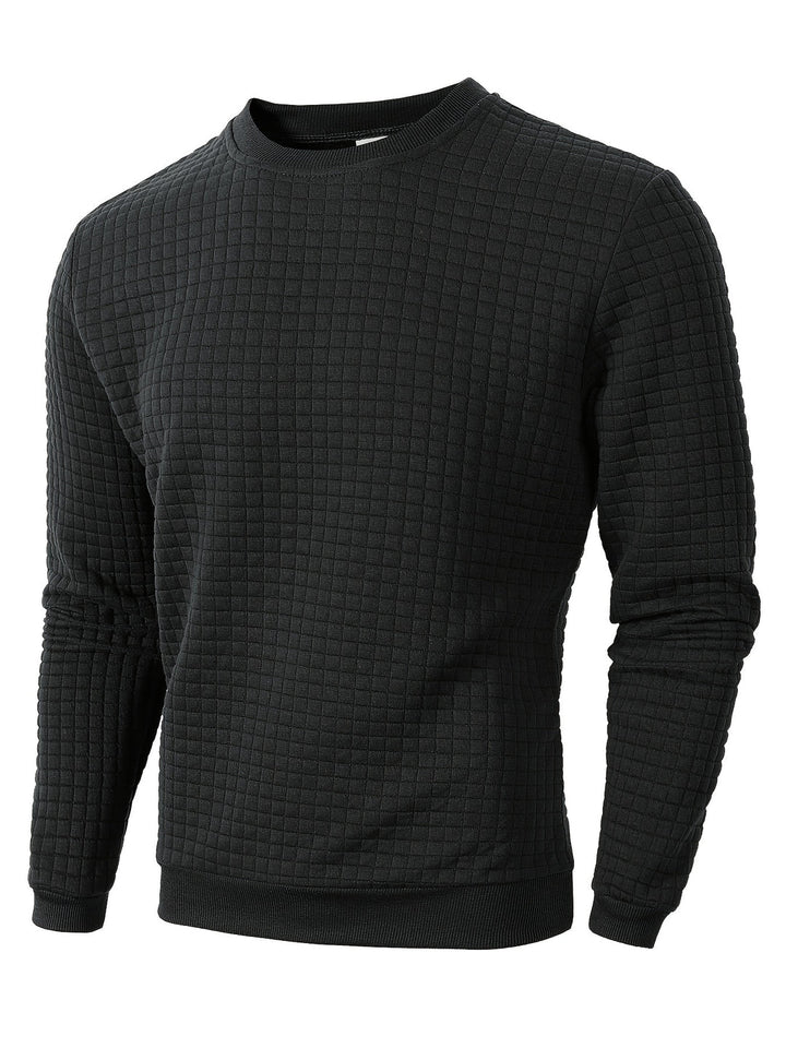 Maglione da uomo | Morbida trama a nido d'ape | Girocollo | Vestibilità regolare | Poliestere