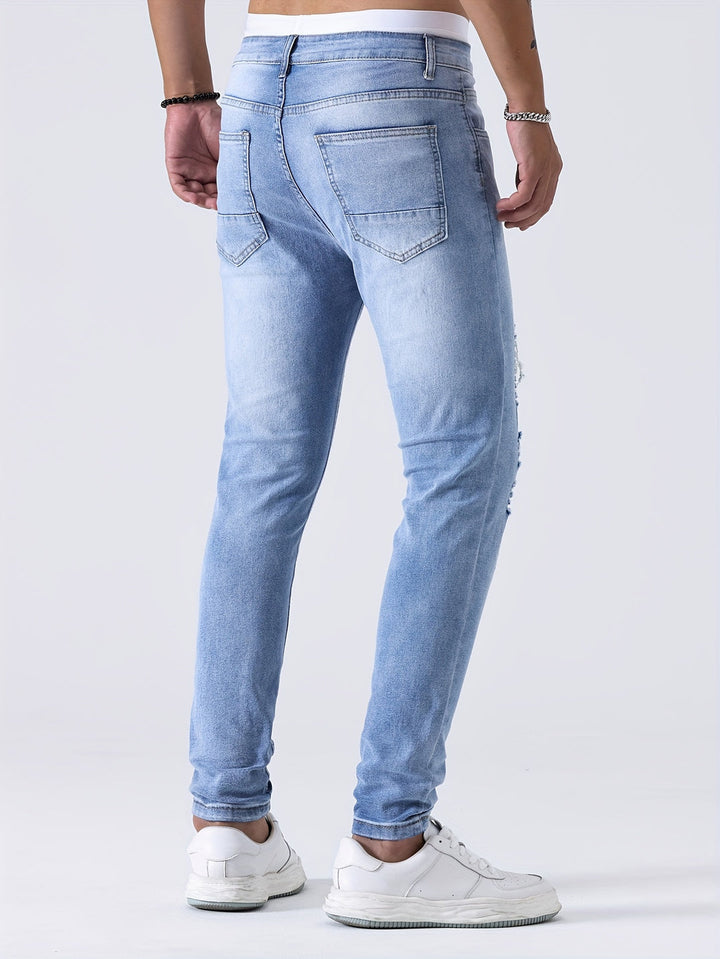 Jeans Slim Fit da Uomo | Distressed & Lavati | Stretch Medio | Denim