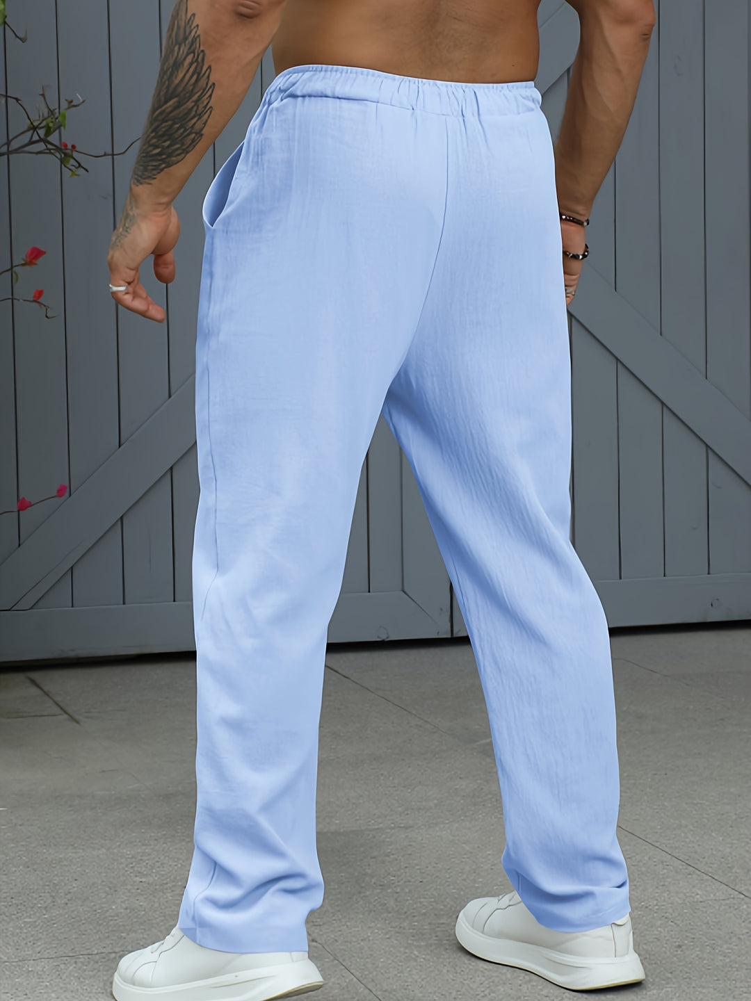 Pantaloni Jogging da Uomo | Leggeri in Lino-Cotone | Traspiranti & Confortevoli