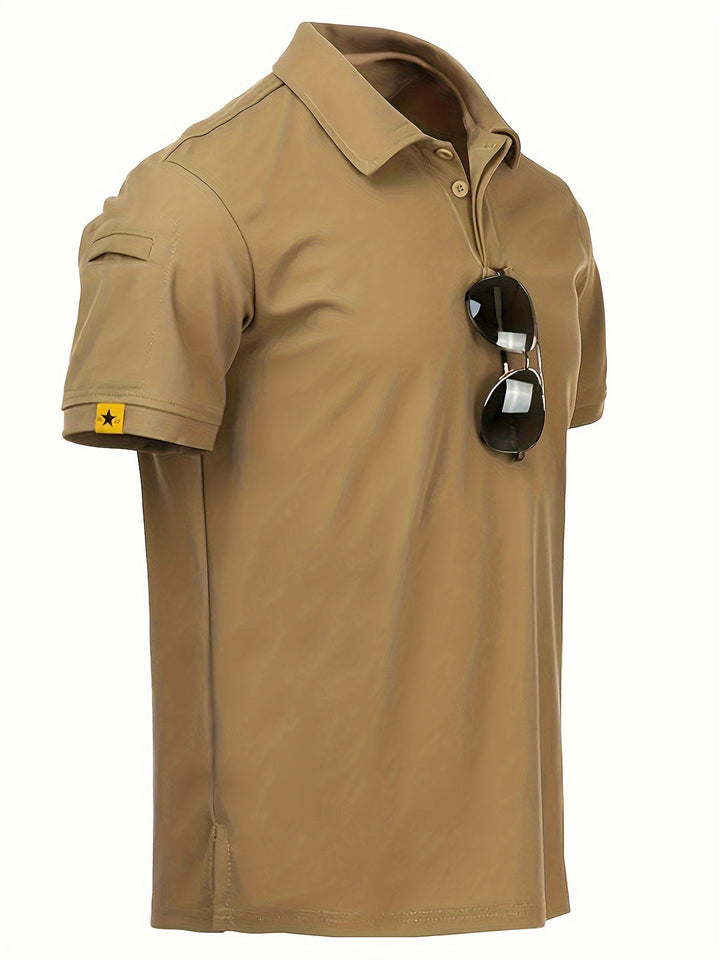 Polo Tattico da Uomo | Traspirante & Leggero | Collo: Polo | Attività Estive