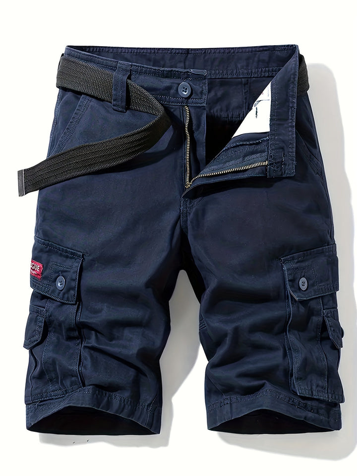 Shorts Cargo da Uomo | Design Classico | Multi-Tasche | Vita con Coulisse | Cotone per l'Estate All'Aperto