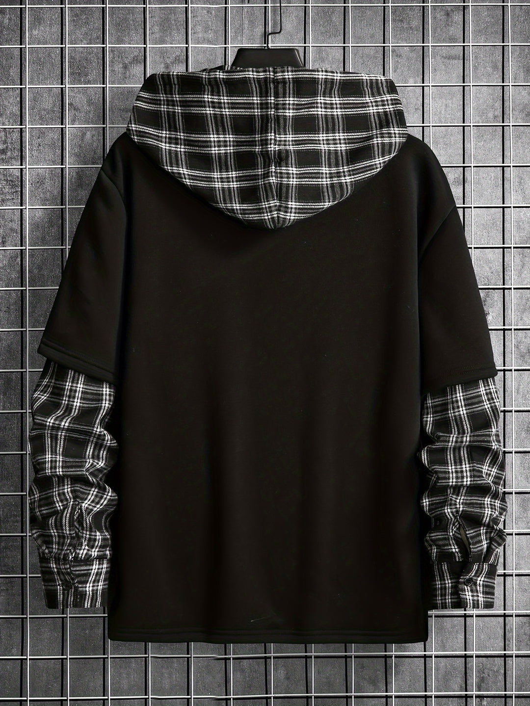Hoodie da Uomo | Motivo a Quadri | Classico & Trendy | Primavera & Autunno