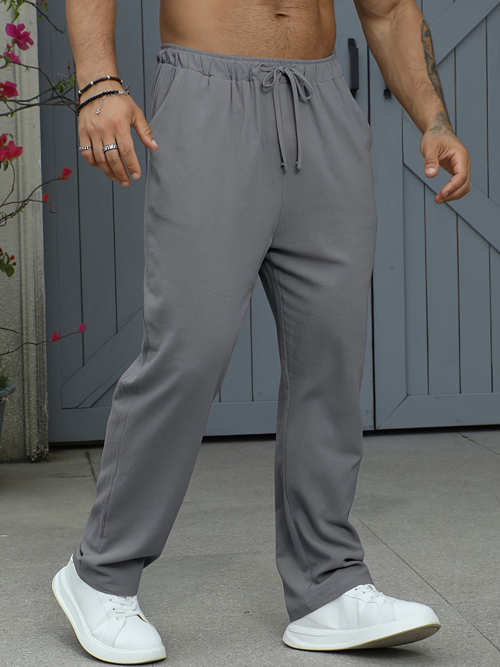 Pantaloni Jogging da Uomo | Leggeri in Lino-Cotone | Traspiranti & Confortevoli