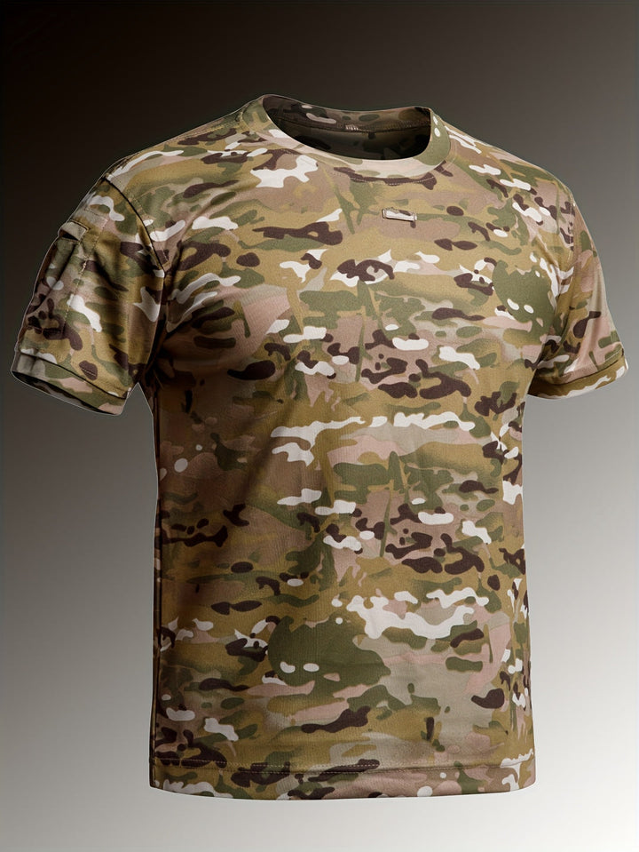 T-shirt da Uomo | Stampa Camouflage | Elasticizzata & Traspirante | Outfit Estivo Casual per Esterni