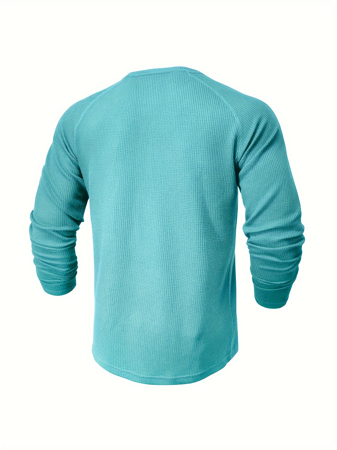 Camicia Henley Uomo | Design Unito | Collo Rotondo & Mezza Chiusura | Maniche Lunghe