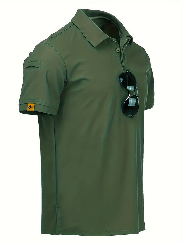 Polo Tattico da Uomo | Traspirante & Leggero | Collo: Polo | Attività Estive