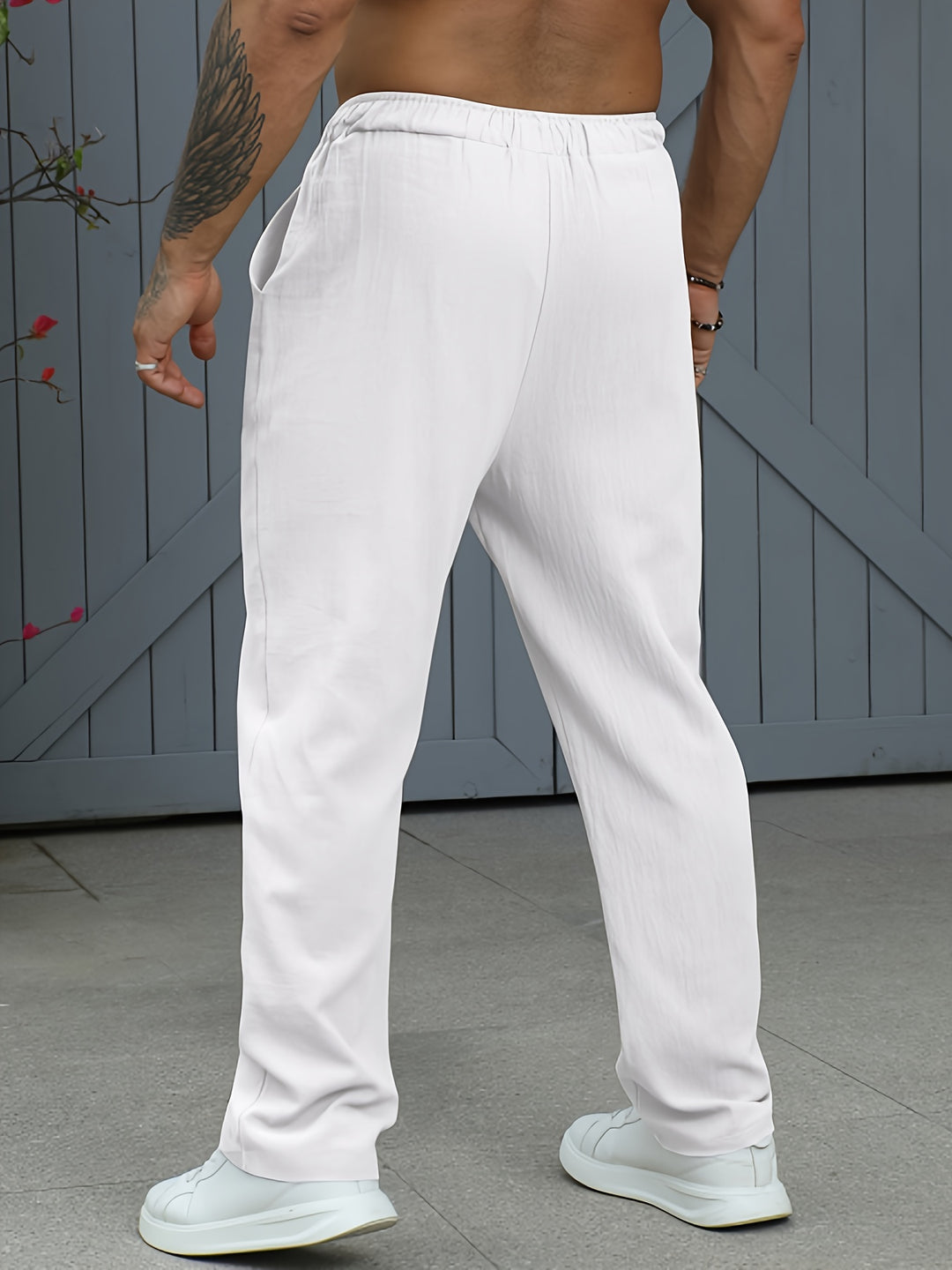 Pantaloni Jogging da Uomo | Leggeri in Lino-Cotone | Traspiranti & Confortevoli