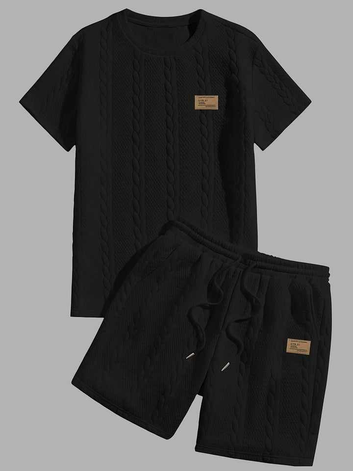 Set estivo uomo | T-Shirt e Pantaloni Corti | Confortevole & Casual | Design classico