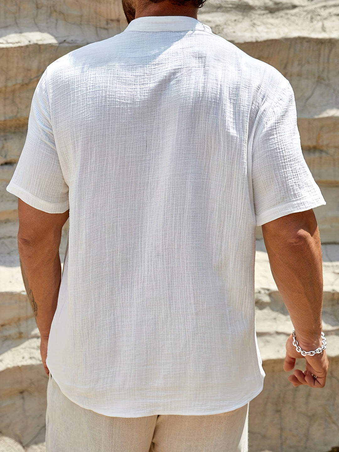 Camicia Casual da Uomo | Maniche Corte | Cotone Traspirante | Primavera & Estate