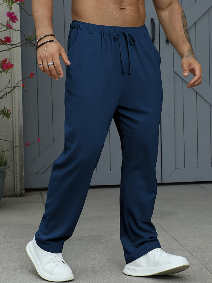 Pantaloni Jogging da Uomo | Leggeri in Lino-Cotone | Traspiranti & Confortevoli