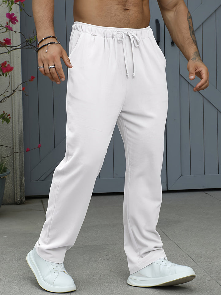 Pantaloni Jogging da Uomo | Leggeri in Lino-Cotone | Traspiranti & Confortevoli