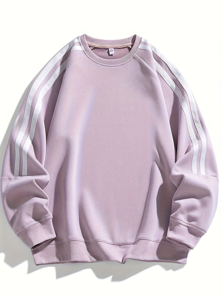 Maglione Uomo | Elegante & Traspirante | Design Laterale Striato | Collo Classico