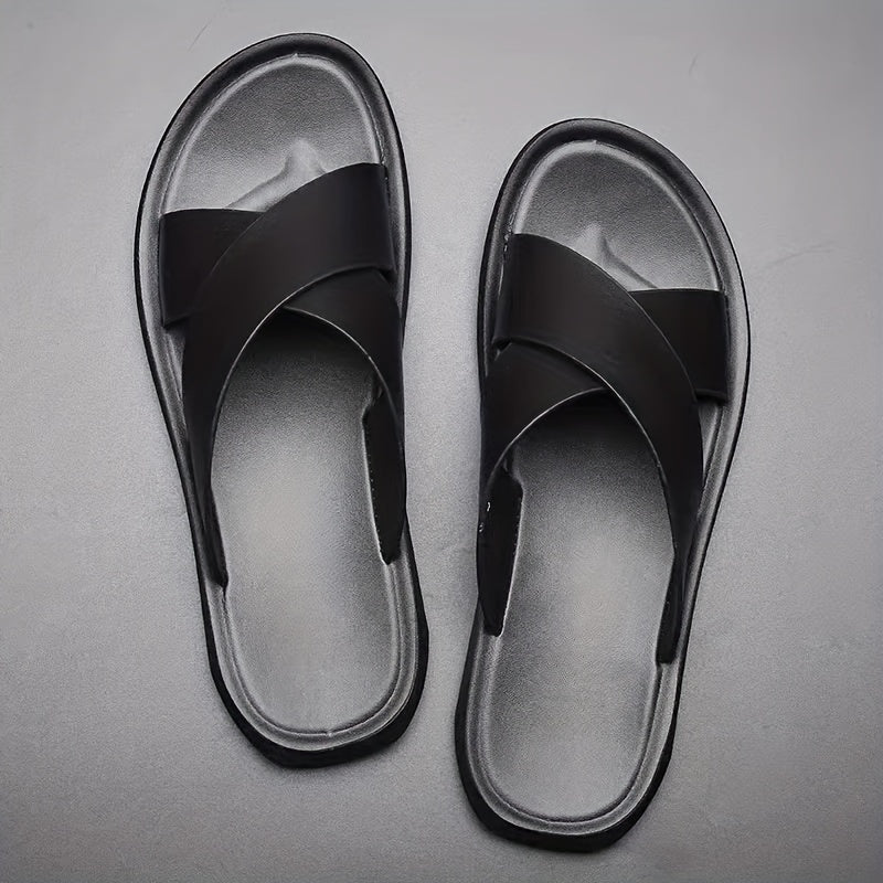 Pantofole da Uomo | Sandali Aperto con Cinghie Incrociate | Suola in PU e Gomma Antiscivolo | Scarpe Estive Leggere