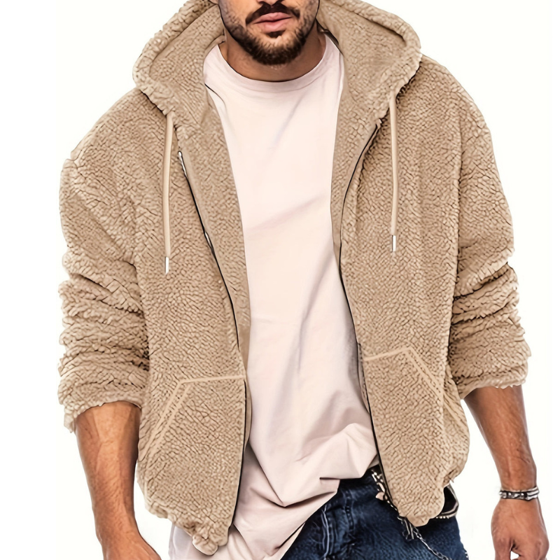 Giubbotto Uomo Invernale | Giacca con Cappuccio in Peluche | Calda & Stile Casual Moderno