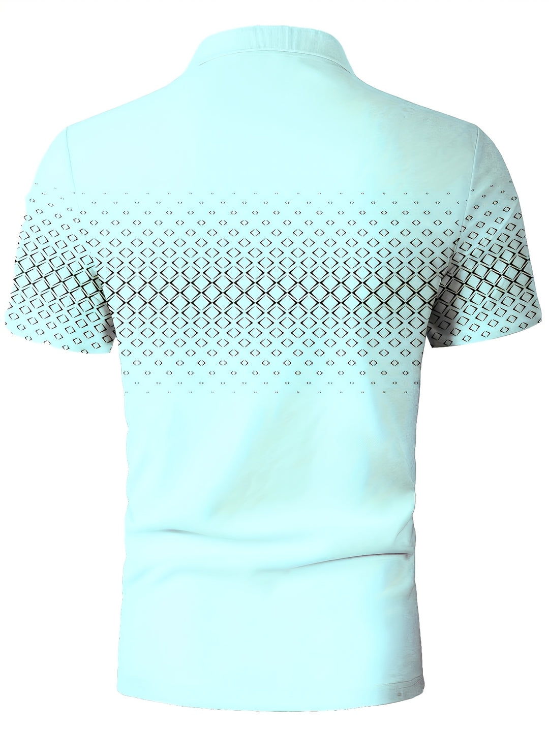 Polo da Uomo | Stampa Diamante Nera | Confortevole & Stretch | Manica Corto