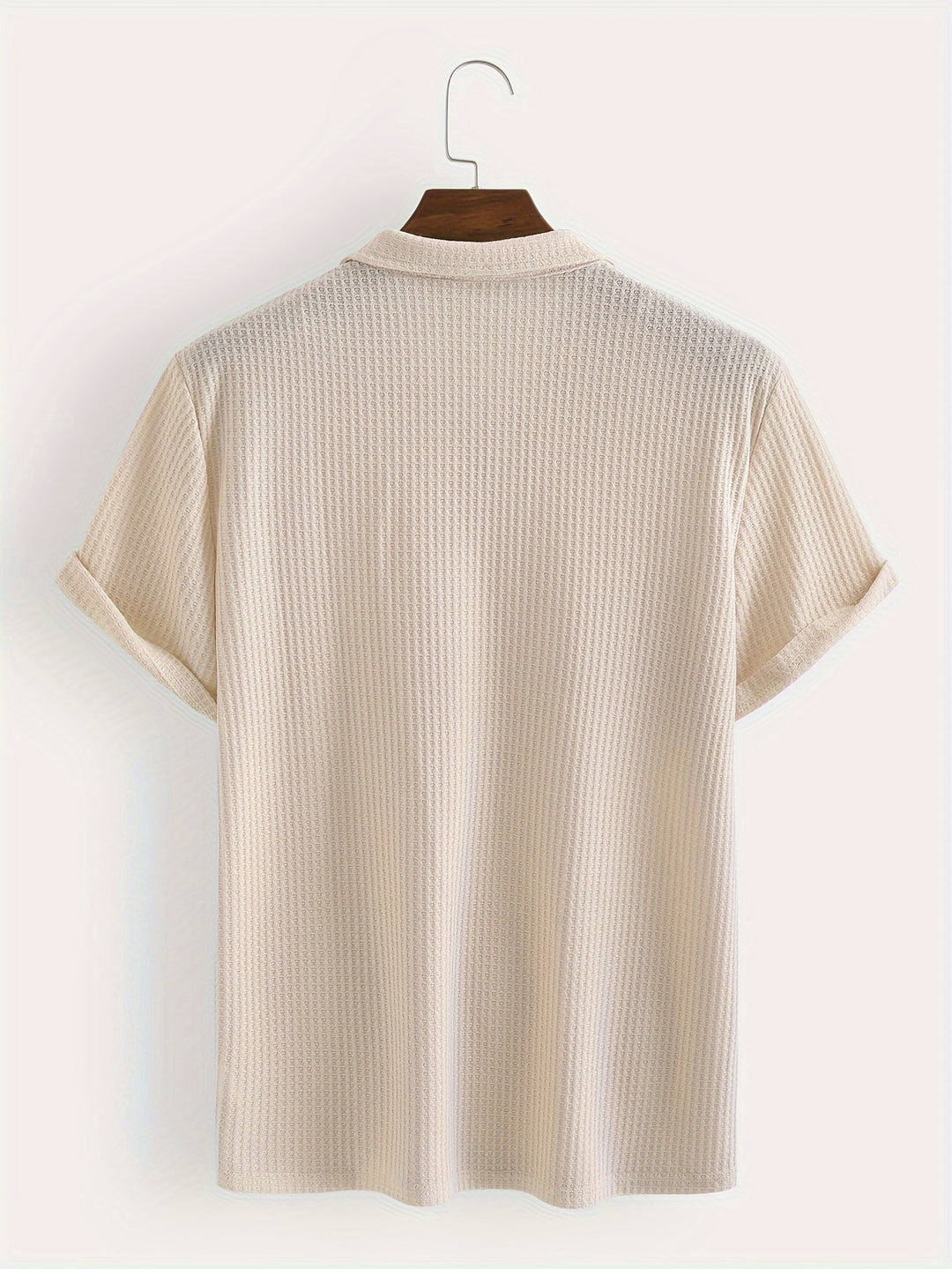 Camicia da uomo | Tessuto leggero con semi-trasparenza | Maniche corte | Modello estivo