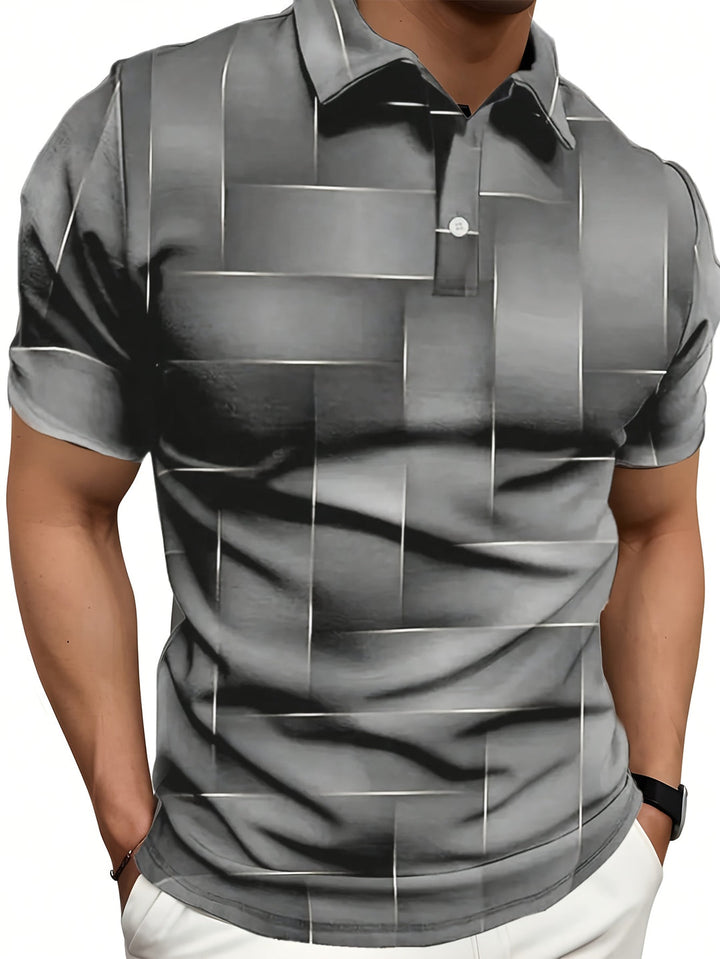 Camicia Uomo | Stampa Geometrica | Maniche Corte | Casual & Sportiva
