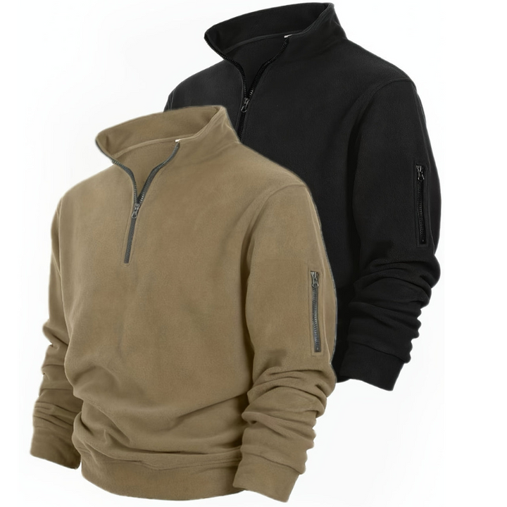 Maglioni Uomo | Felpa Henley a 2 pezzi con mezza zip | Casual