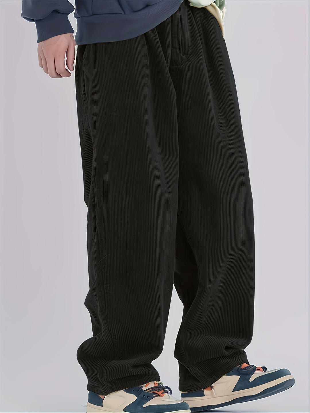 Pantaloni in Corduroy da Uomo | Vestibilità Larga e Gamba Dritta | Casual e Confortevoli | Stile Senza Tempo
