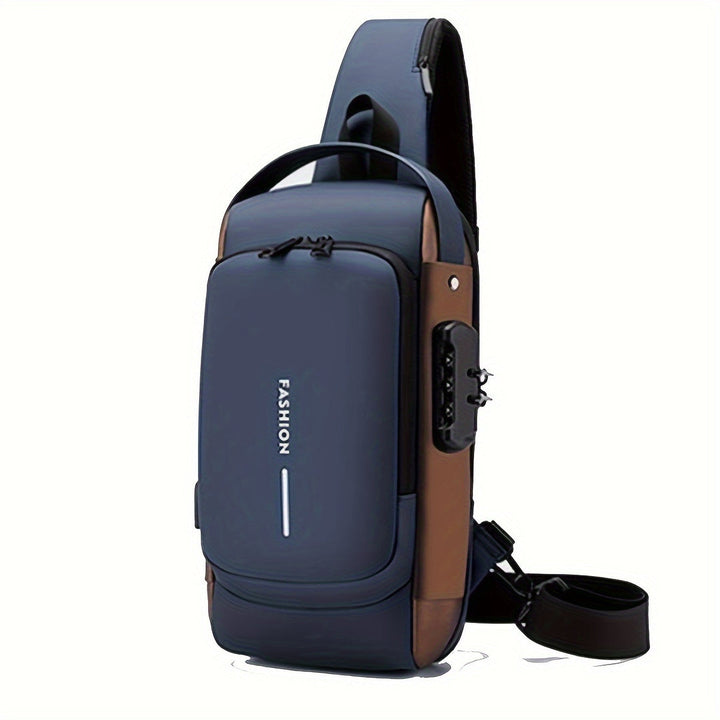 Borse a Tracolla per Uomini | Antifurto & Porta di Ricarica USB | Moto & Sport all'Aria Aperta | Tessuto Oxford Durevole