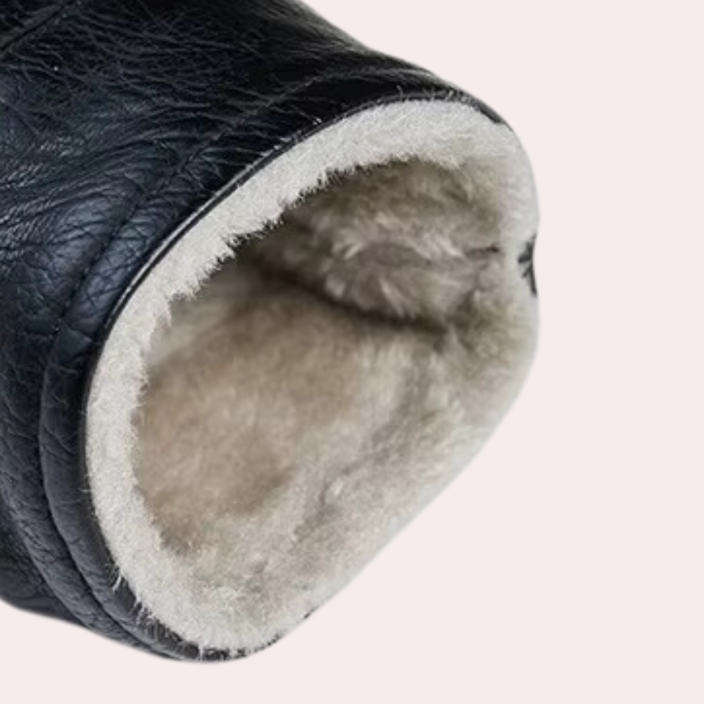 Giacca Biker Uomo | Ecopelle Calda | Pelliccia Sintetica
