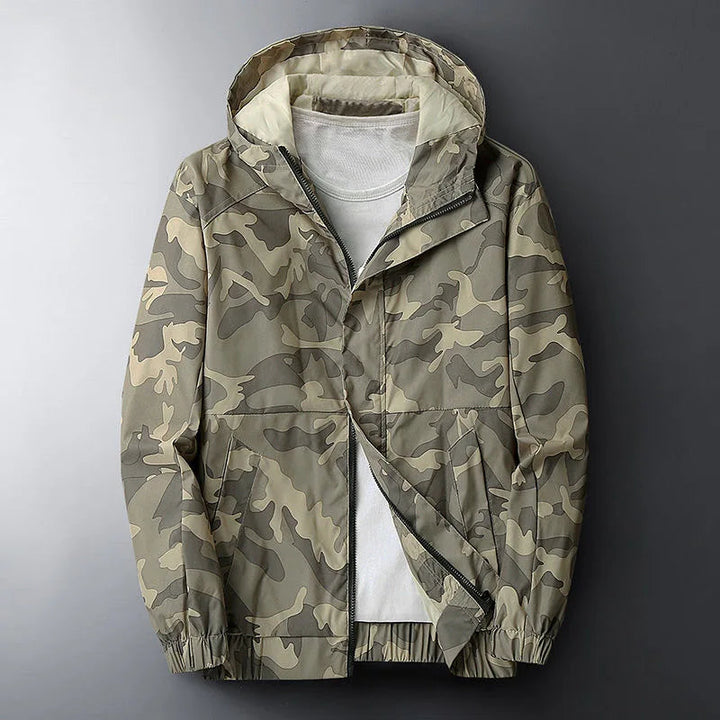 Giacca Uomo Mimetica | Impermeabile con Cappuccio Outdoor