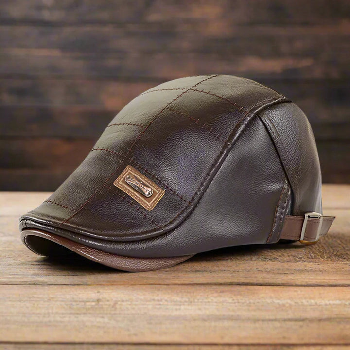 Baret da Uomo | Look Retro in Pelle | Resistenti al Vento & Regolabile | Stile Invernale Caldo