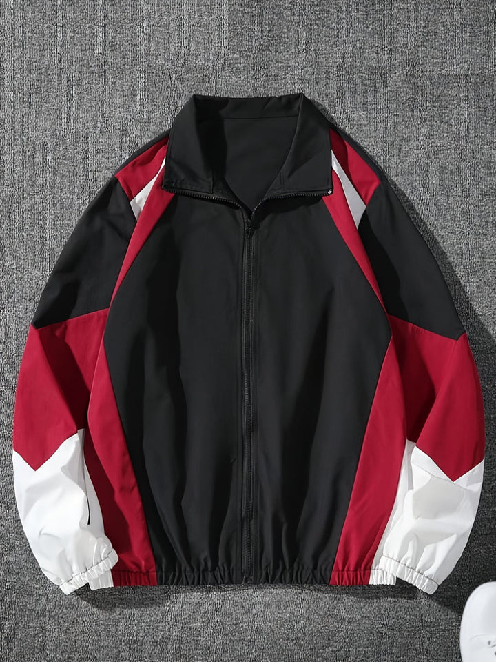 Giacca da Uomo | Outdoor | A Blocchi di Colore | Leggera & Antivento | Primavera/Autunno