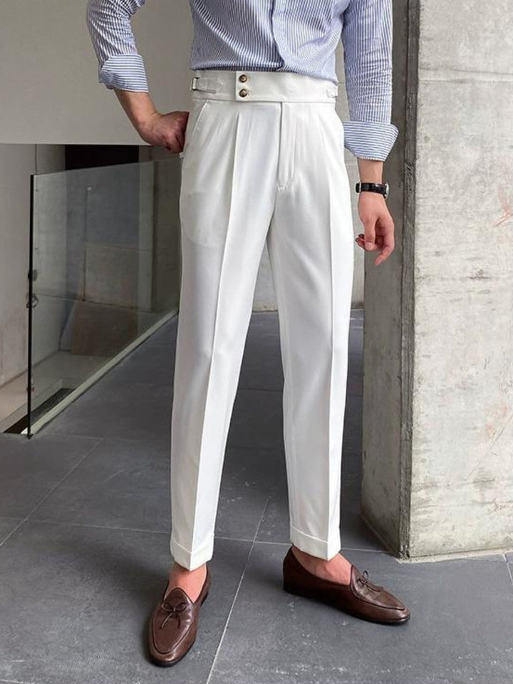 Pantaloni da Uomo | Vita Alta | Modello Gurkha | Elegante & Professionale