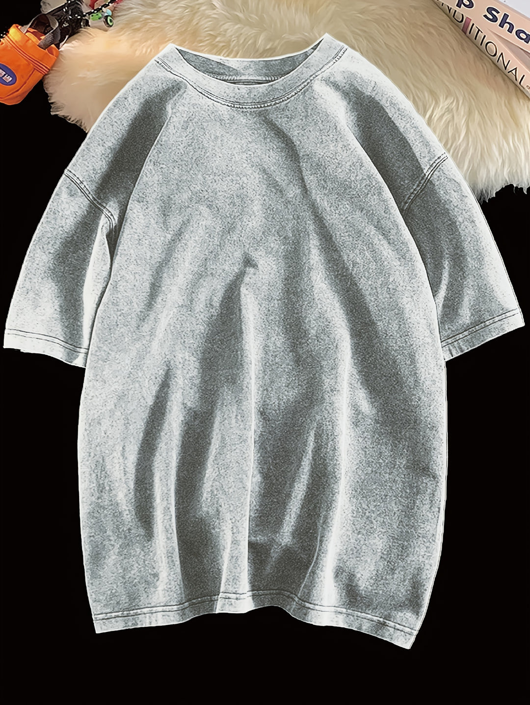 T-shirt da uomo | Cotone Puro | Look Retro Lavato | Stile Estivo a Maniche Corte
