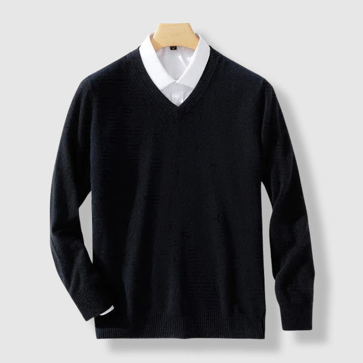Maglione Uomo Invernale | Scollo a V | Maglia Fine Calda
