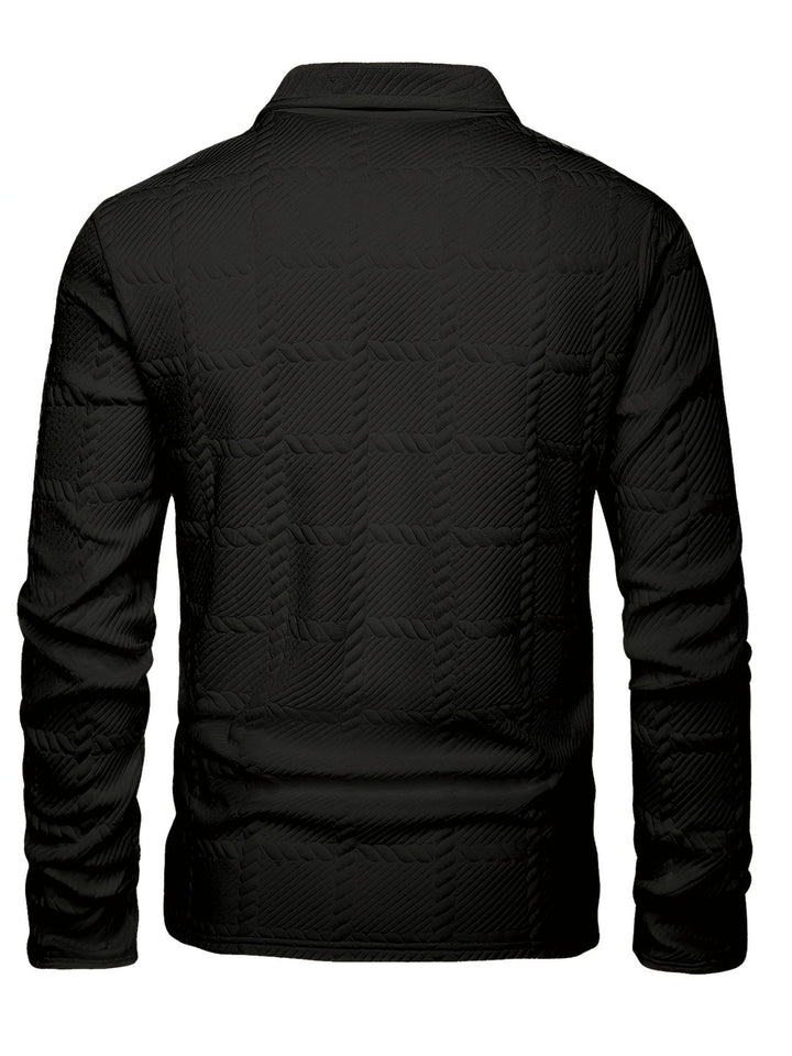 Polo da Uomo | Jacquard Lavorato a Maglia | Elegante & Casual | Primavera & Autunno