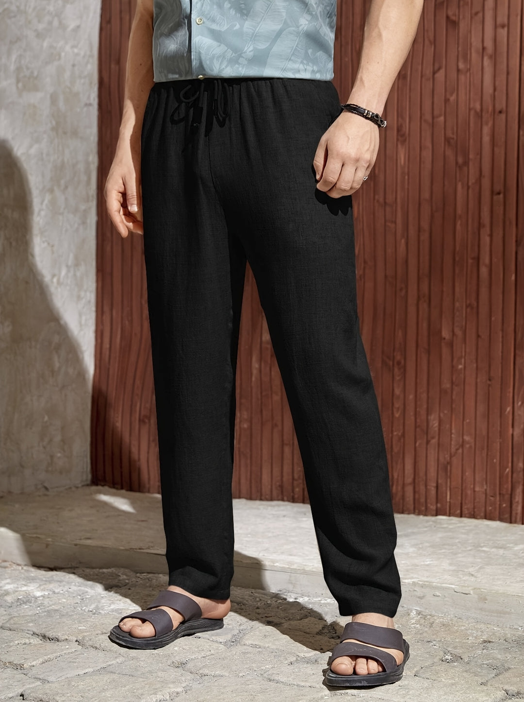 Pantaloni Uomo | Stile Old Money | Casual & Confortevoli | Vita con Corda