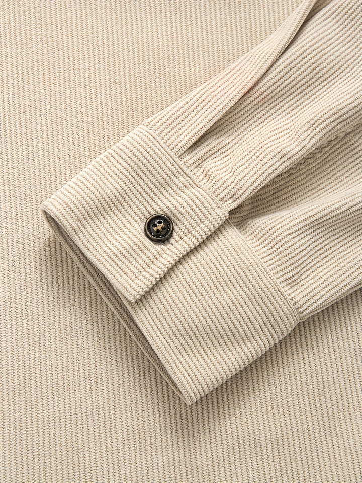 Giacca da uomo | Maniche lunghe con bottoni | Tasche sul petto | Colletto classico | Velluto a coste