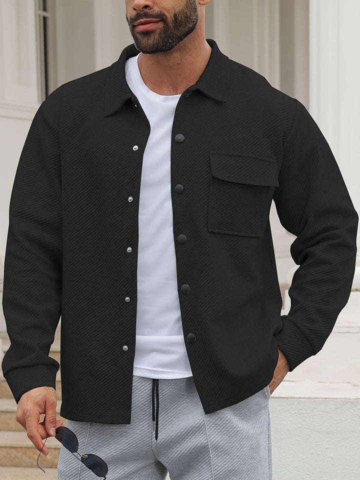 Giacca Casual da Uomo | Casual & Modaiolo | Leggermente Elastico & Tessuto | Colore Unito