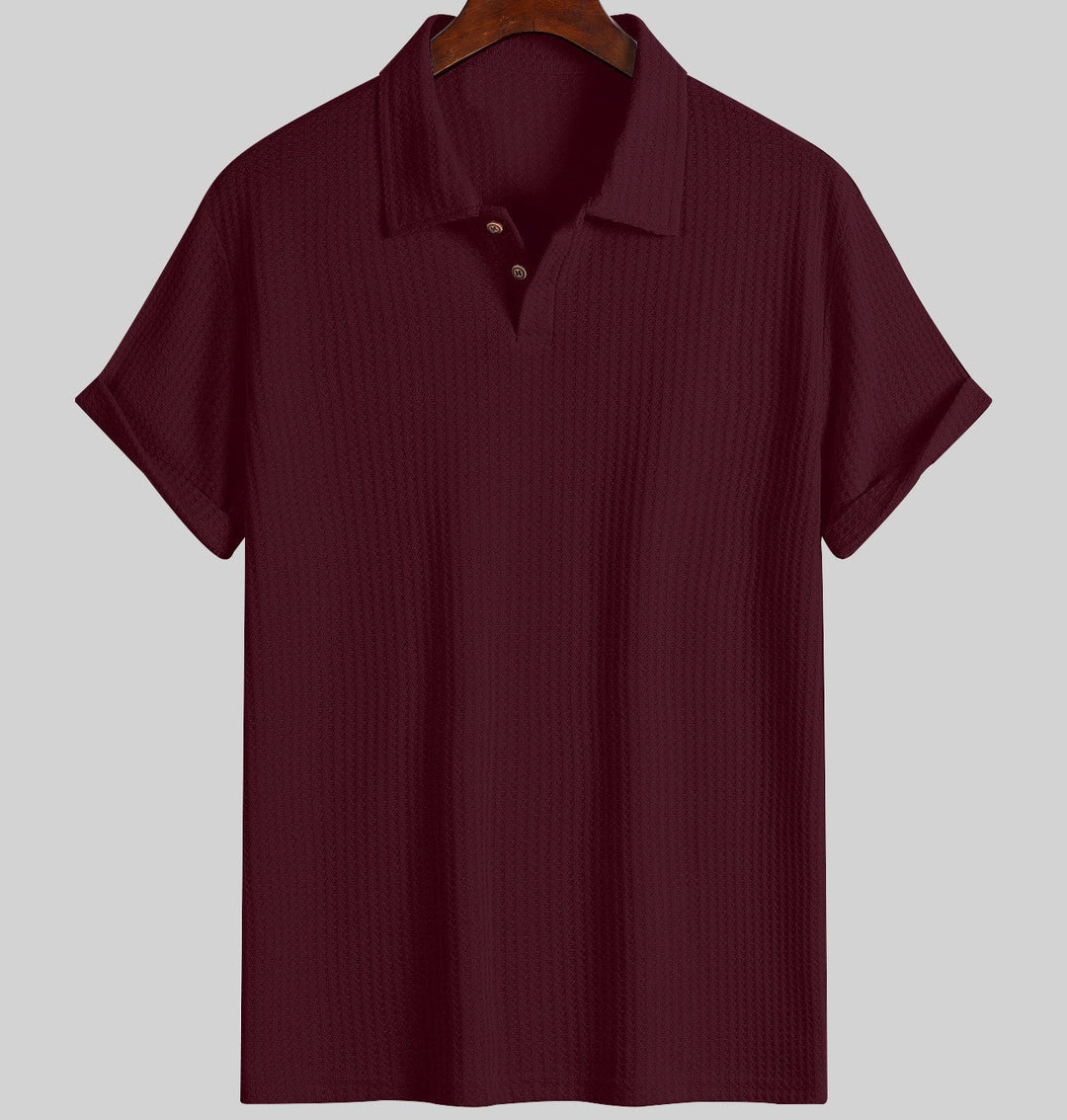 Camicia da Uomo a Costine | Morbida & Traspirante | Stretch & Maniche Corte