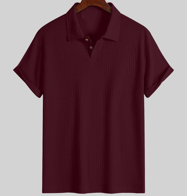 Camicia da Uomo a Costine | Morbida & Traspirante | Stretch & Maniche Corte