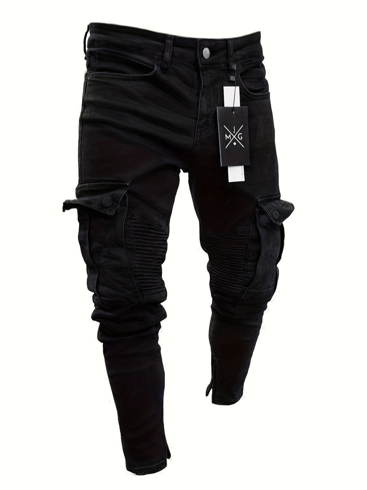 Jeans Cargo Uomo | Slim Fit & Denim Elasticizzato | Avventuroso & Confortevole