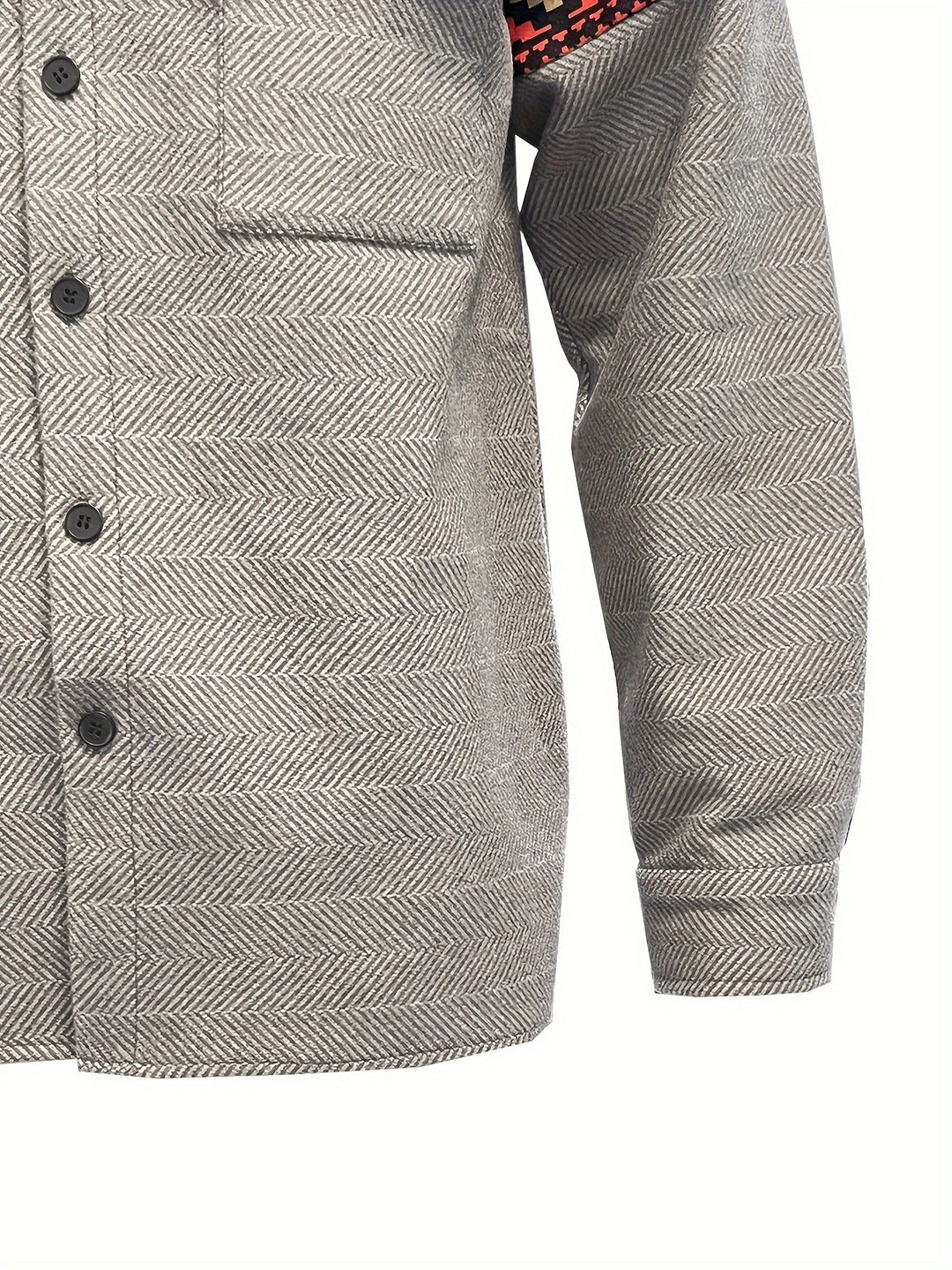 Giacca casual da uomo | Patchwork geometrico | Colletto rovesciato e tasche sul petto